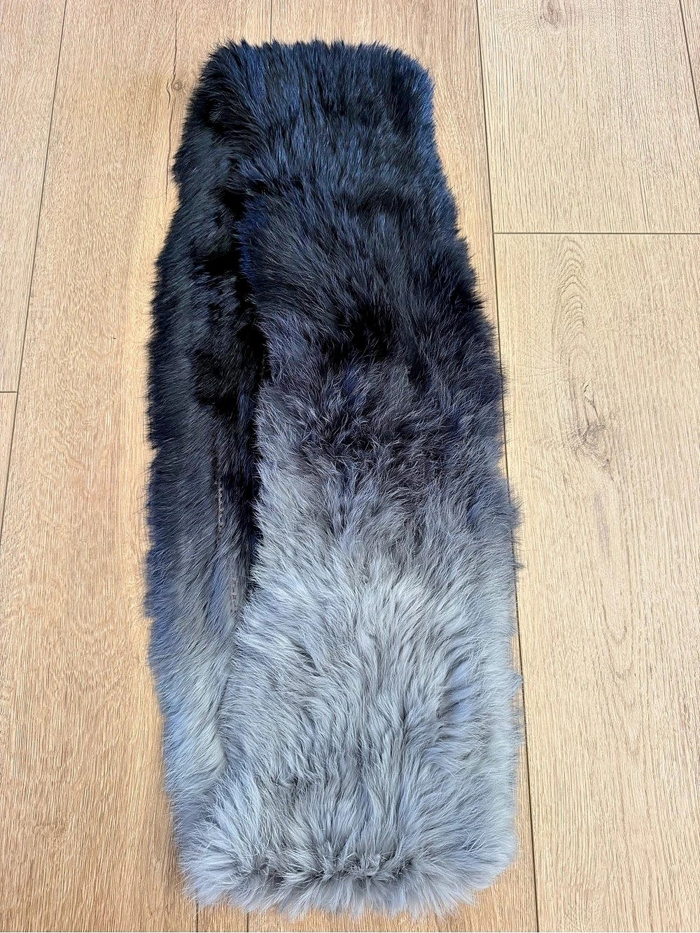 Yes Salomon Fur Scarf in Black & Gray Like New